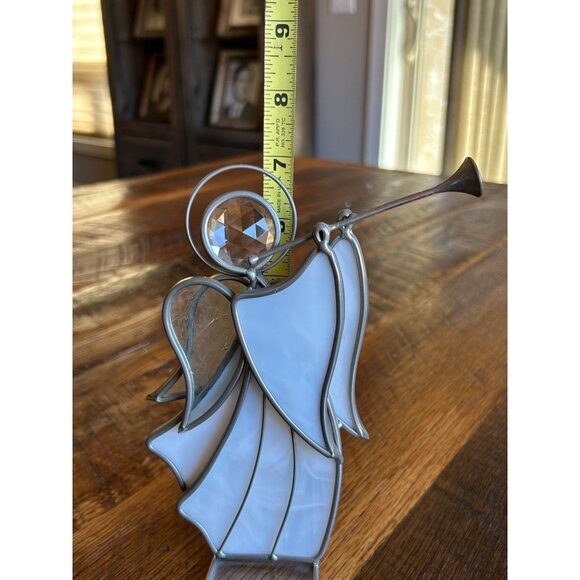 Vintage Stained Glass Nativity Scene With Angels & Star - Picture 12 of 16